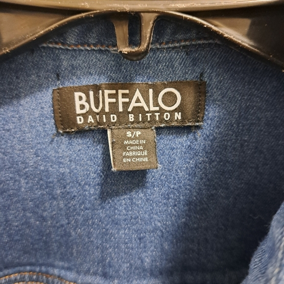Buffalo David Bitton Denim Shirt Women's Small Blue Jean Stretch Tunic Blouse - Picture 6 of 12